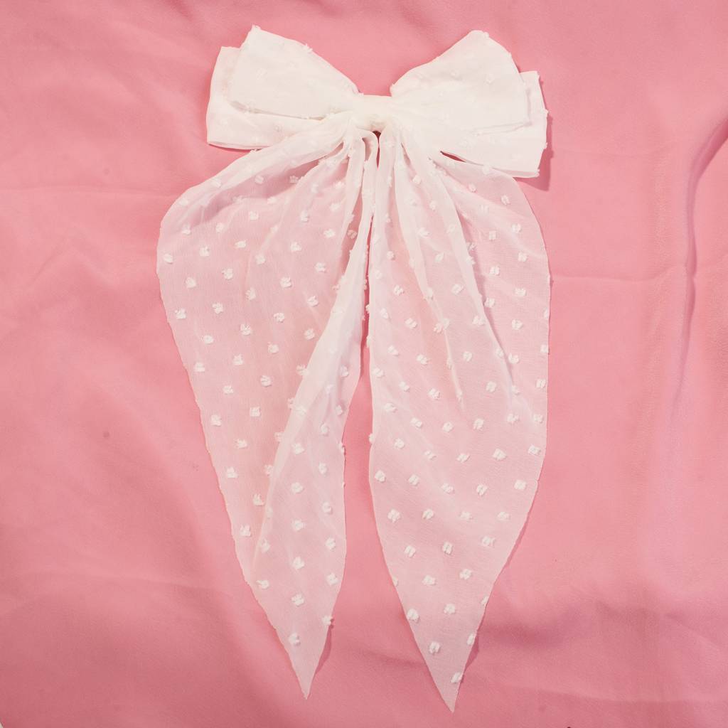 Ribbon Hair Clip : HX-HP-S-0021-WH