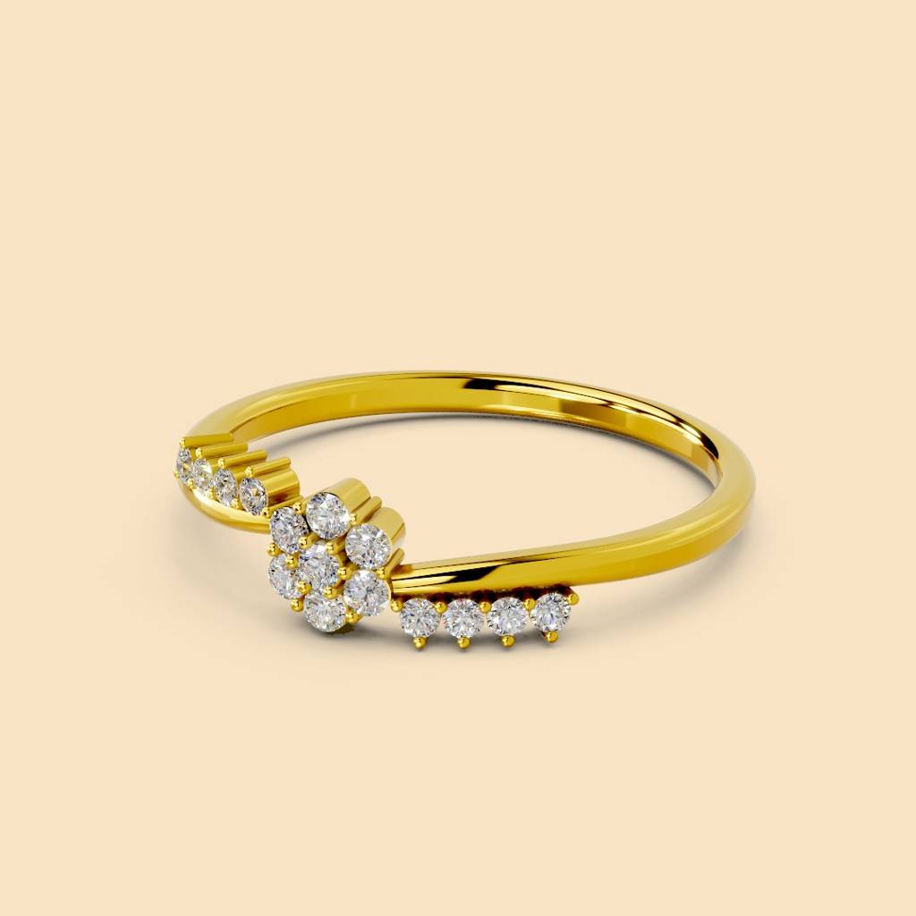 22K Gold Vermeil |Seher Ring| Pure 925 Sterling Silver With The Thickest Gold Layer : TSRI-SEH-13-22K-70191