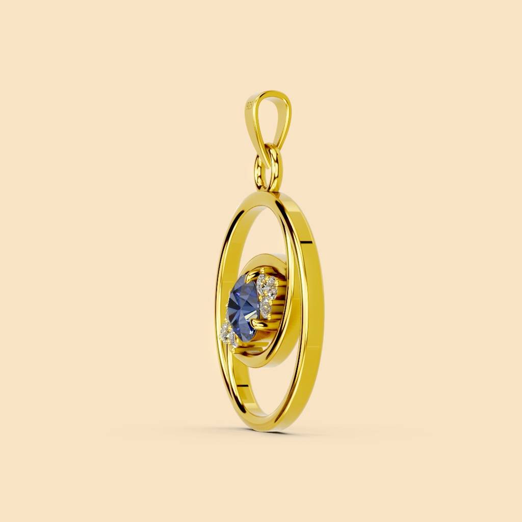 22K Gold Vermeil |Evil Eye Pendant (Without Chain)| Pure 925 Sterling Silver With The Thickest Gold Layer : TSPN-EVI-22K-13052