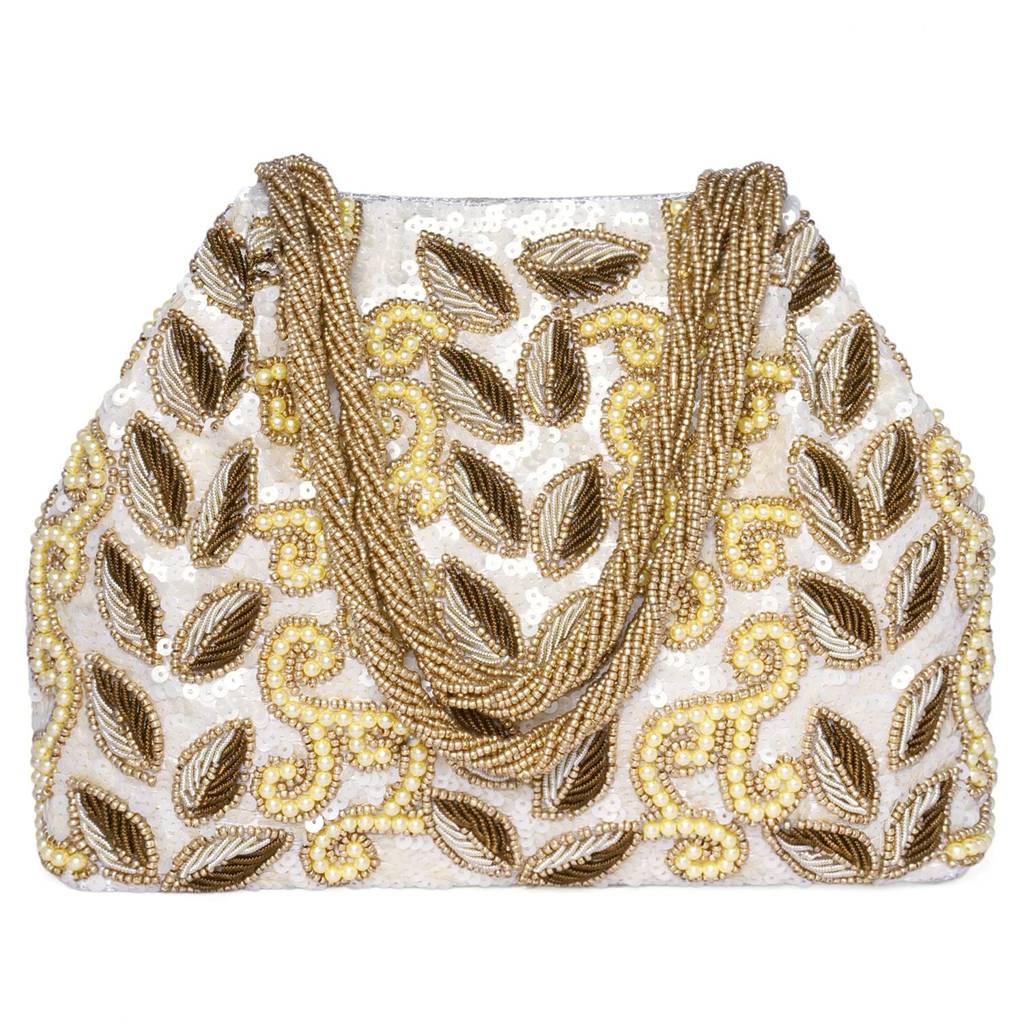 Potli Bags For Women Evening Bag Clutch Ethnic Bride Purse With Drawstring (P17Br) : P17BRW