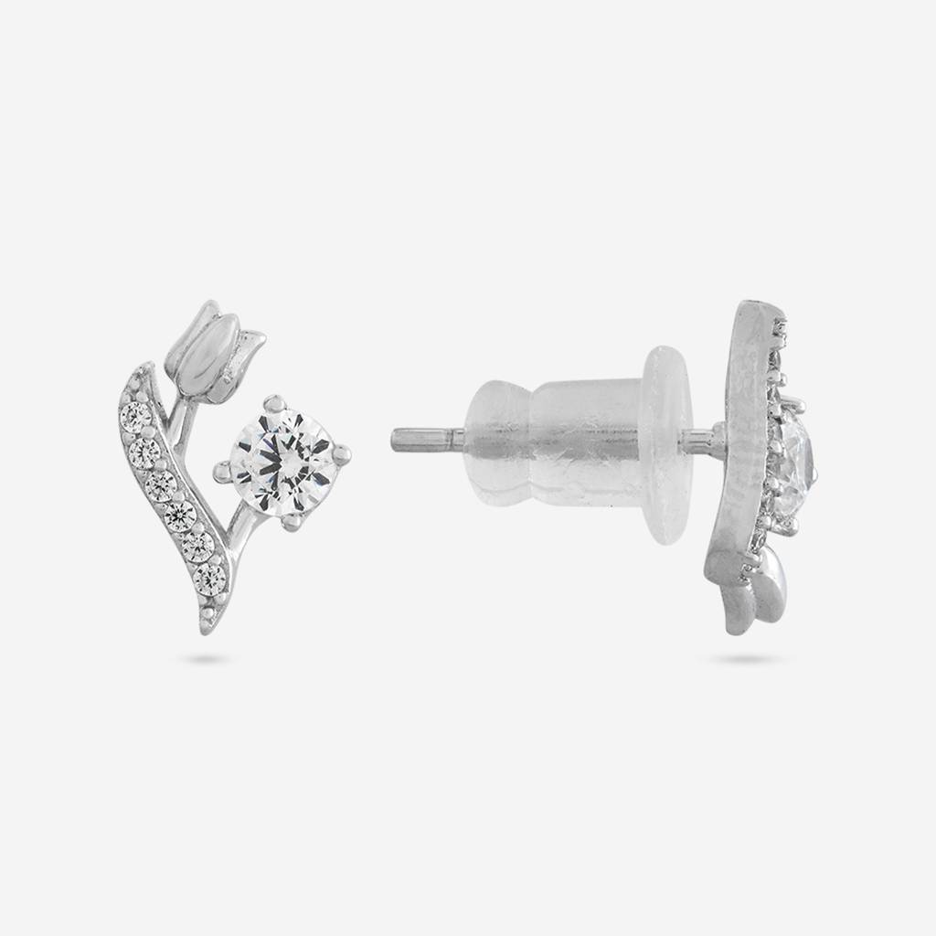 Office Wear Silver Earring - 465579 : 465580