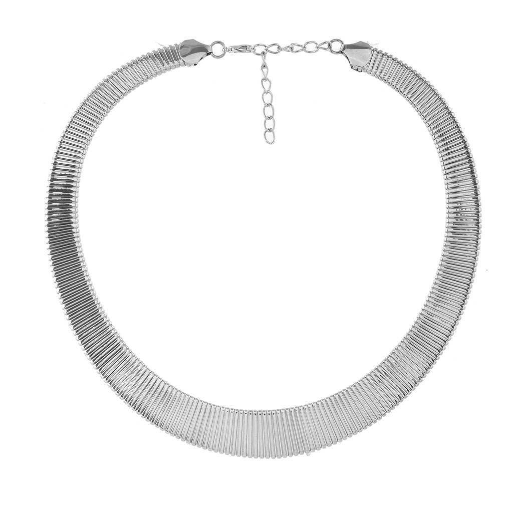Timeless Sparkle Stellar Silver Hasli Necklace : 8905124552195