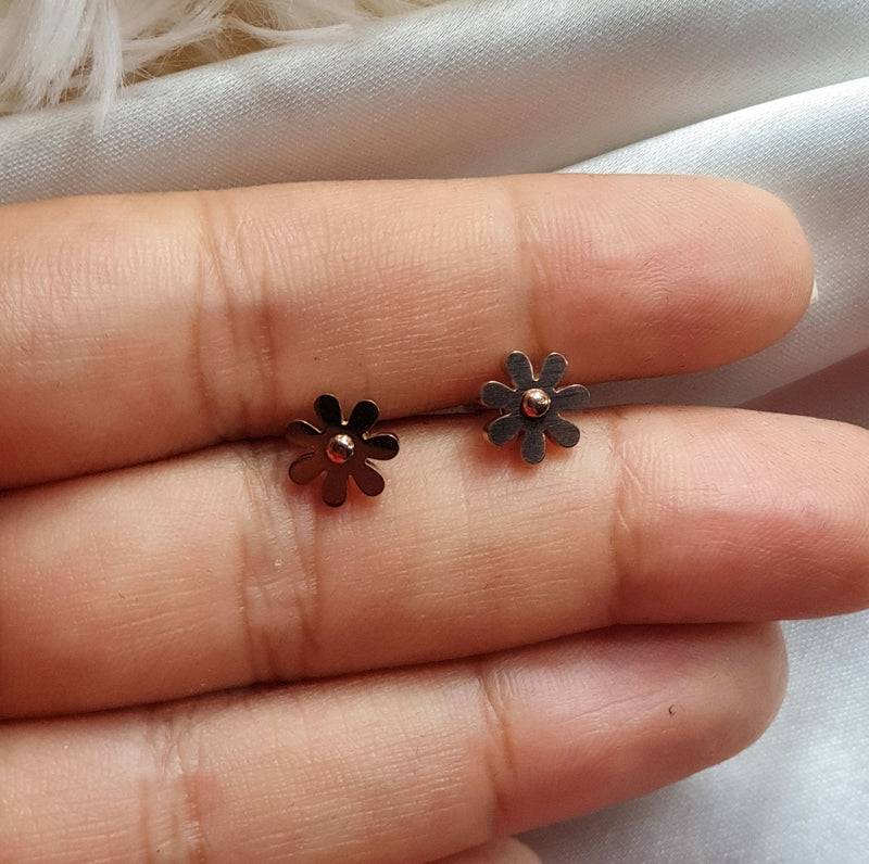 Rosegold Mini Flower Studs : E-SD-5-0