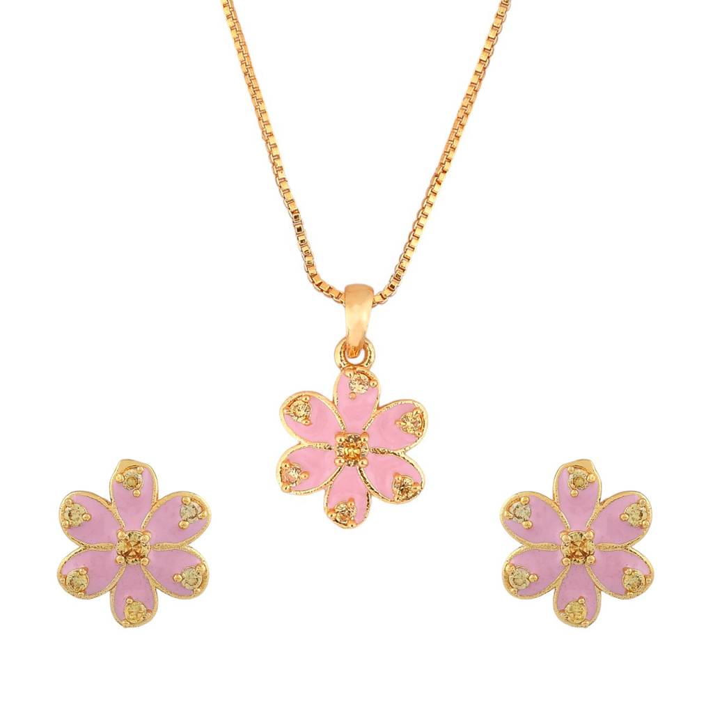 Flower Fantasy Pastel Pink Pendant Set : 8905124529029