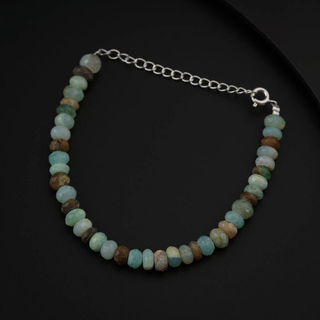 Blue Opal Stone Silver Bracelet : Blue_Opal_Stone_Silver_Bracelet_Aug24