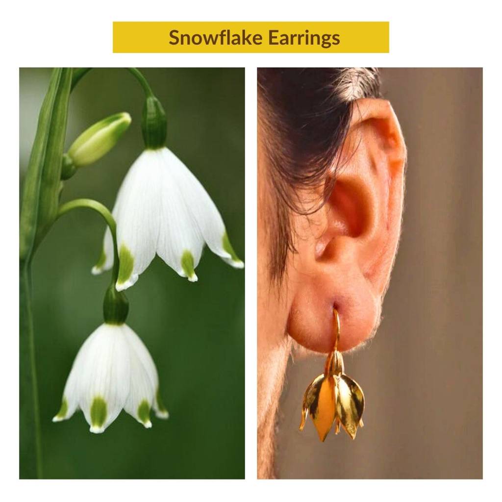Summer Snowflake Earrings |  92.5 Silver | 22K Gold Plated : 68056983
