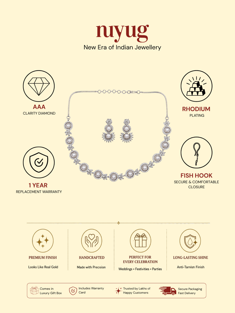 Saisha Pearl Choker Necklace Set : YI24A1026N