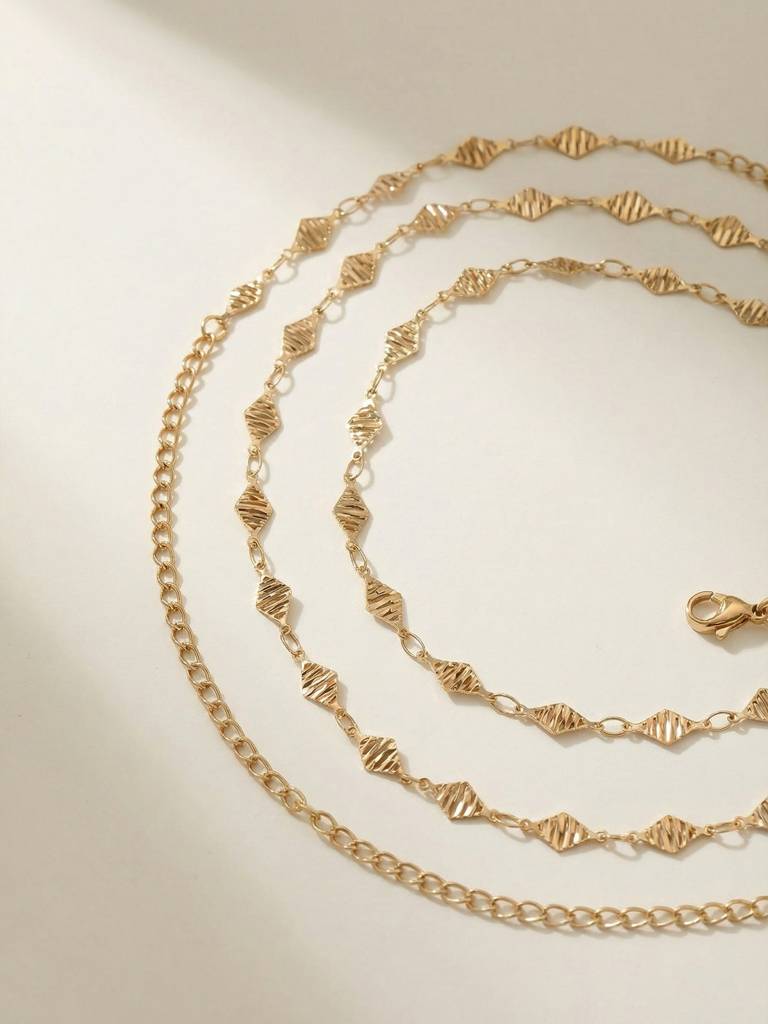 Textured Twistelle Waist Chain For Women - Waterproof & Anti-Tarnish : W0009