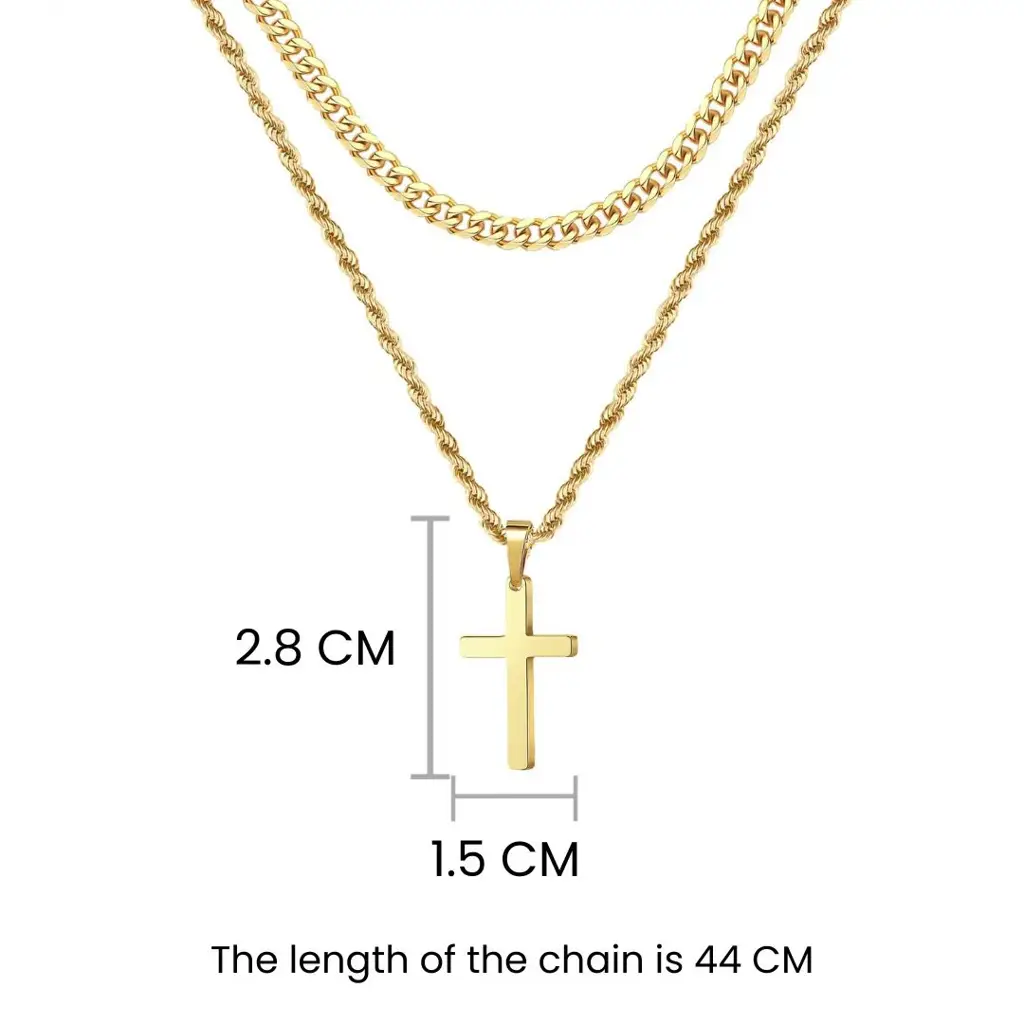 Dual Chic Golden Cross Chain : MN1S0474