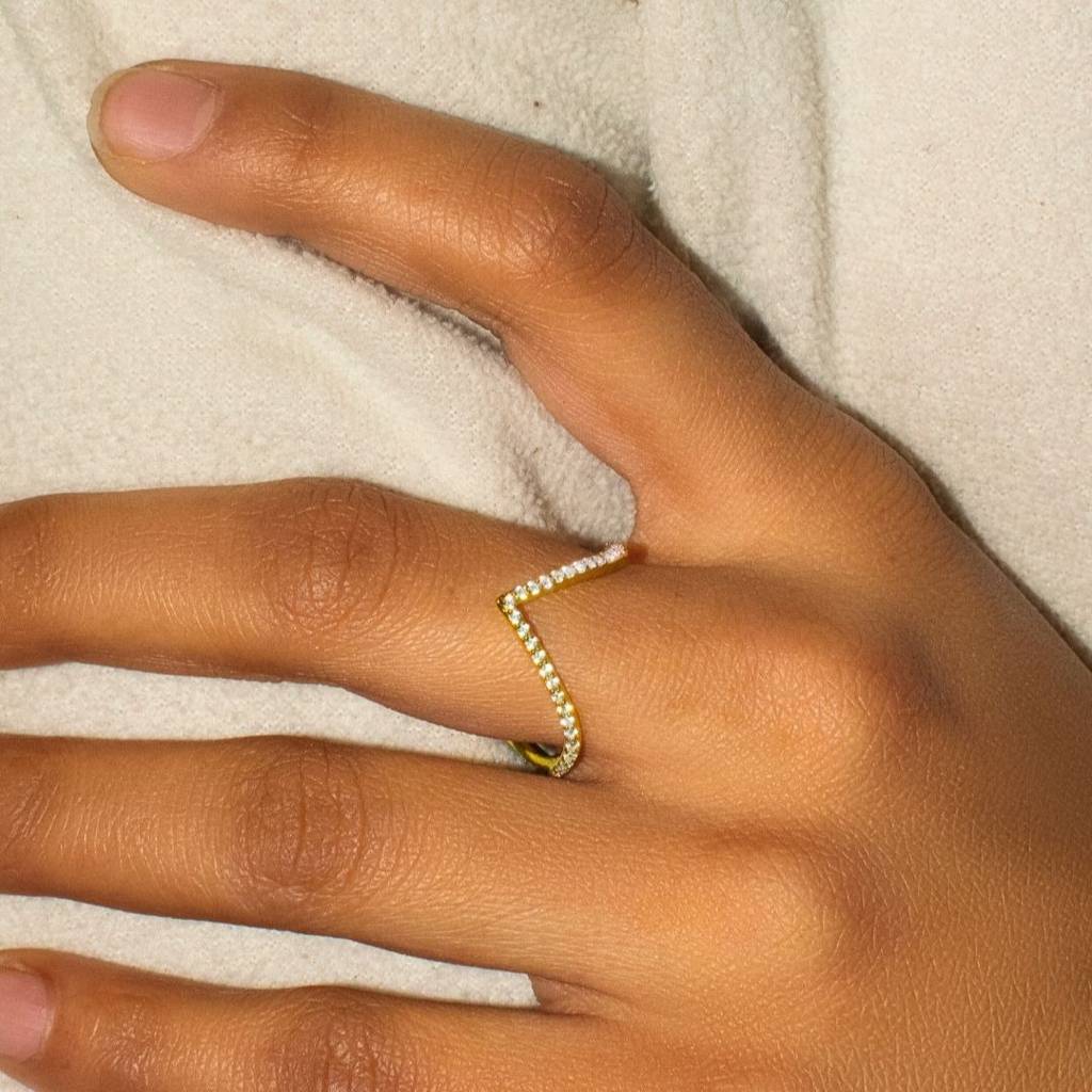 18K Gold Vermeil |Synergy Vanki Ring| Pure 925 Sterling Silver With The Thickest Gold Layer : TSRI-SYN-17-18G-11028