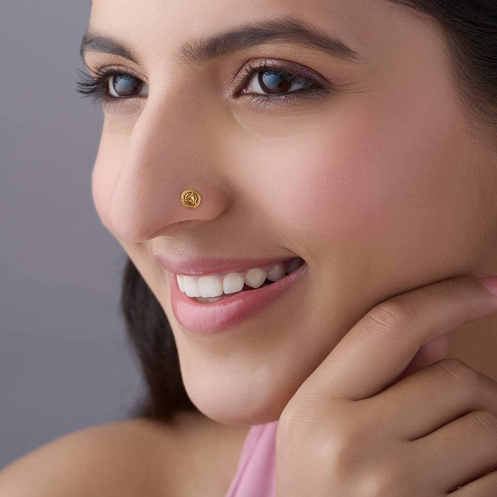 Yuvora 18K Yellow Gold Petal Trinity Orbit Pin For Women | Screw Back Closure | Bis Hallmarked | Pure Gold  : CPNP1037-18YG-IS