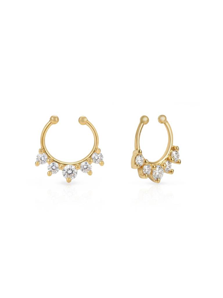 Crown Cz Septum Nose Ring : EVNP4135