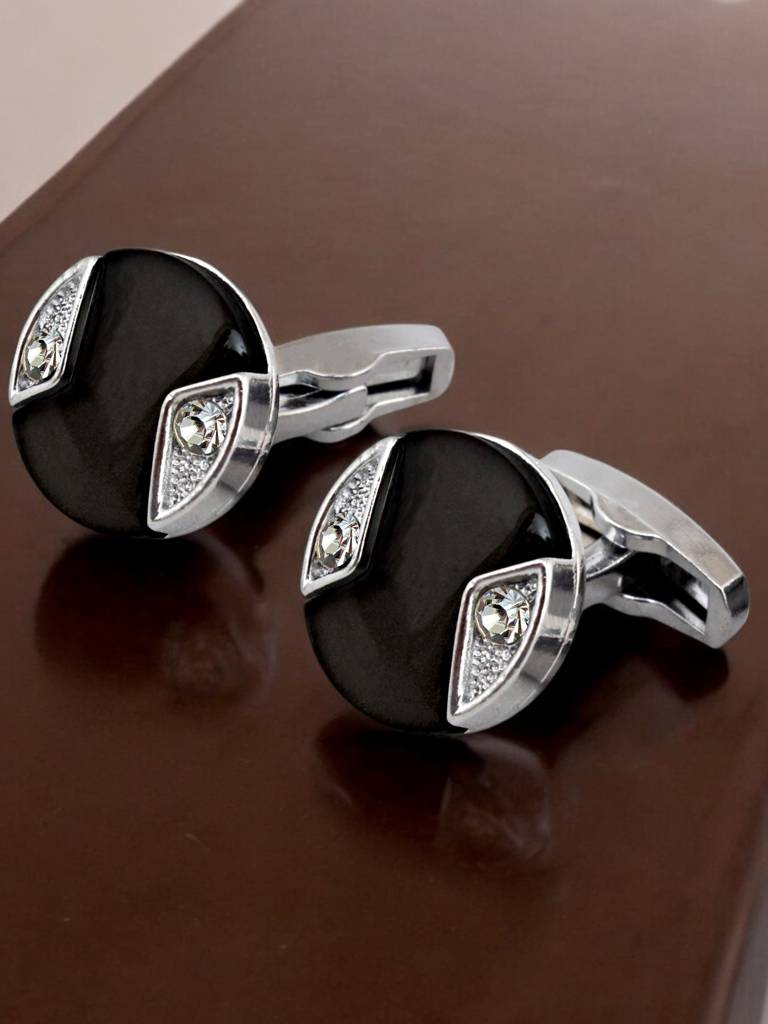 Men Jewellery Sleeve Button Cuff Shirt Button, Blazer Cufflinks Pair Set For Men. : 300-CHC4-1008B-BL-S