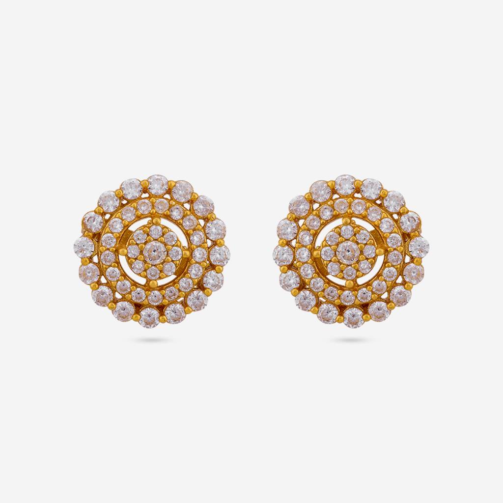 White Gold - Plated Casual Wear Temple Earring - 447932 : 447932