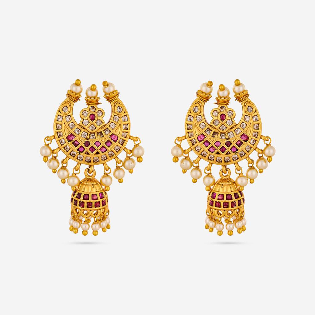 Ruby Gold - Plated Festive Antique Earring - 458431 : 458431