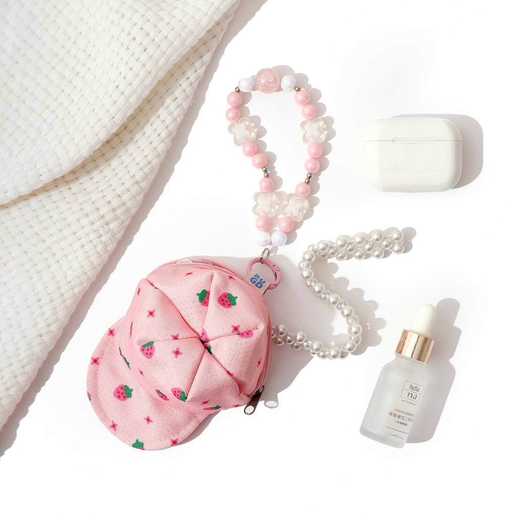 Mini Cap Pouch Charm For Bags : C-BG-0075-PK-DPK