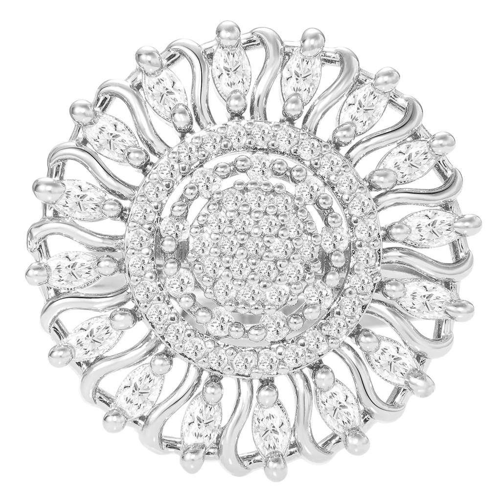 Ethnic Gold Plated White Adjustable Fancy Finger Ring For Women : PF04R13S