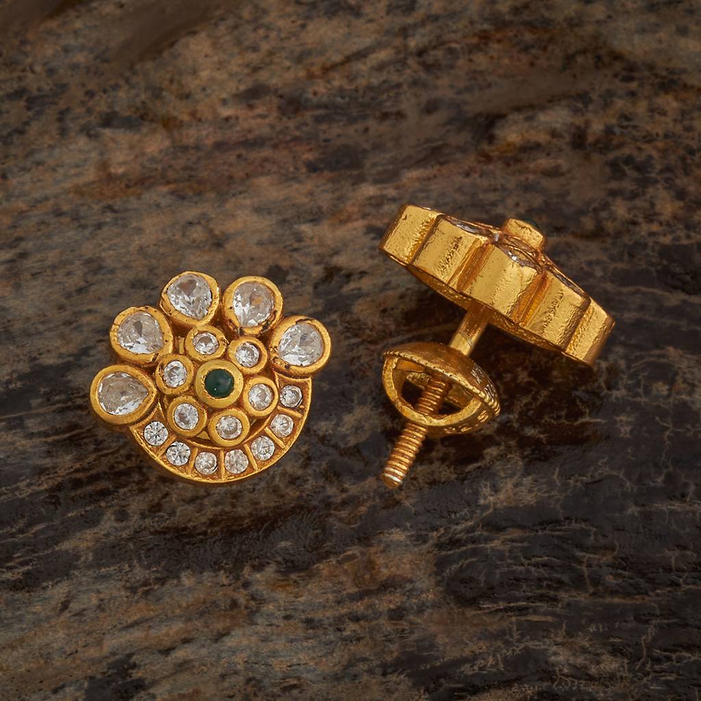 Green Gold - Plated Casual Wear Temple Earring - 418180 : 418180