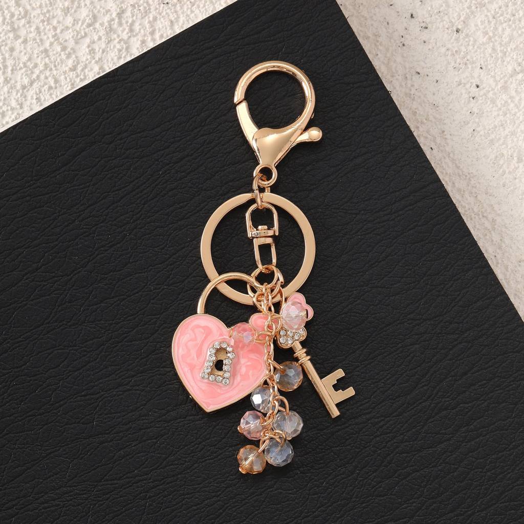 Key To My Heart Tassel Bag Charm : C-BG-0058-G-PK