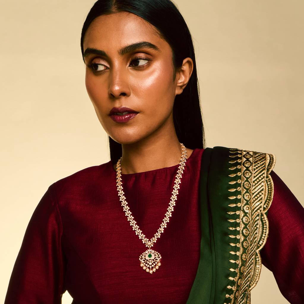 Gold Plated - Bridesmaid Zircon Necklace - 460783 : 460784