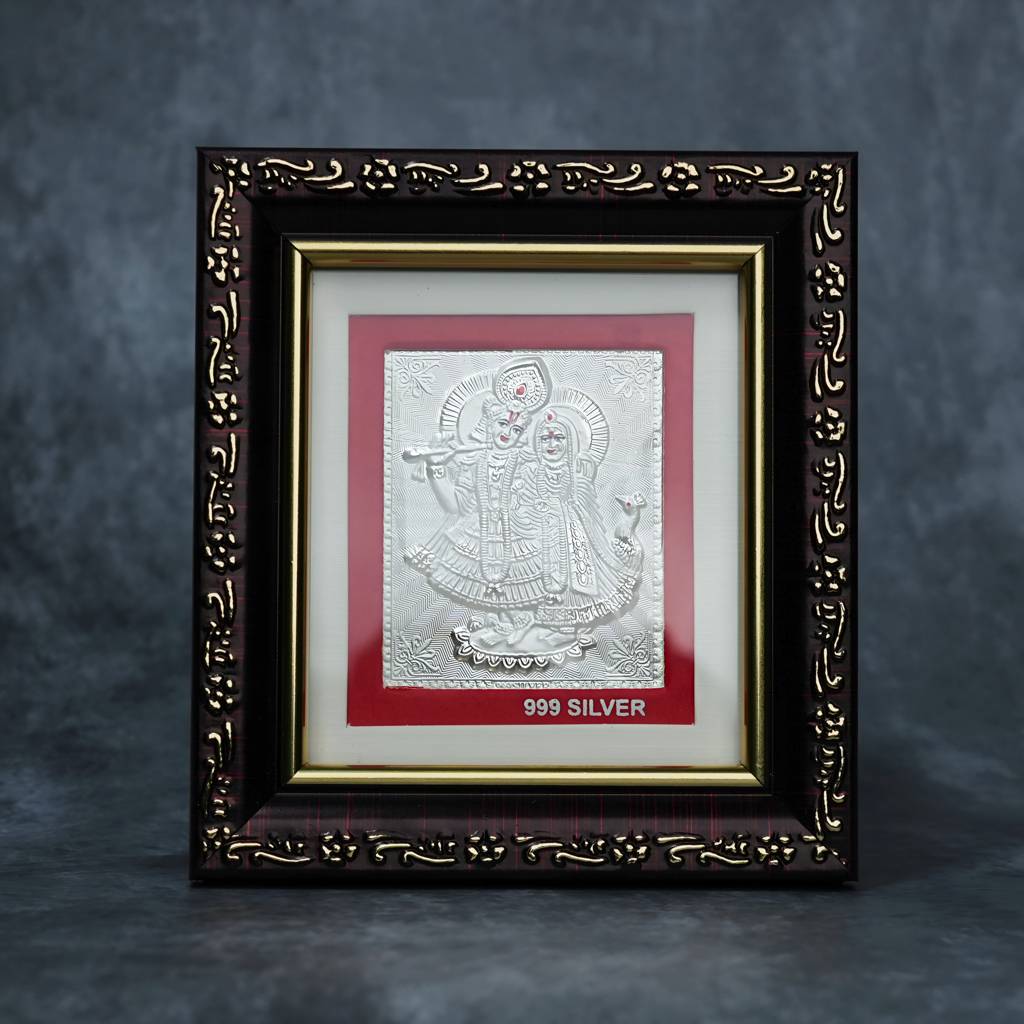 Divya Radha Krishna 999 Silver Premium Classic Frame : SMK-FRM-010-WM