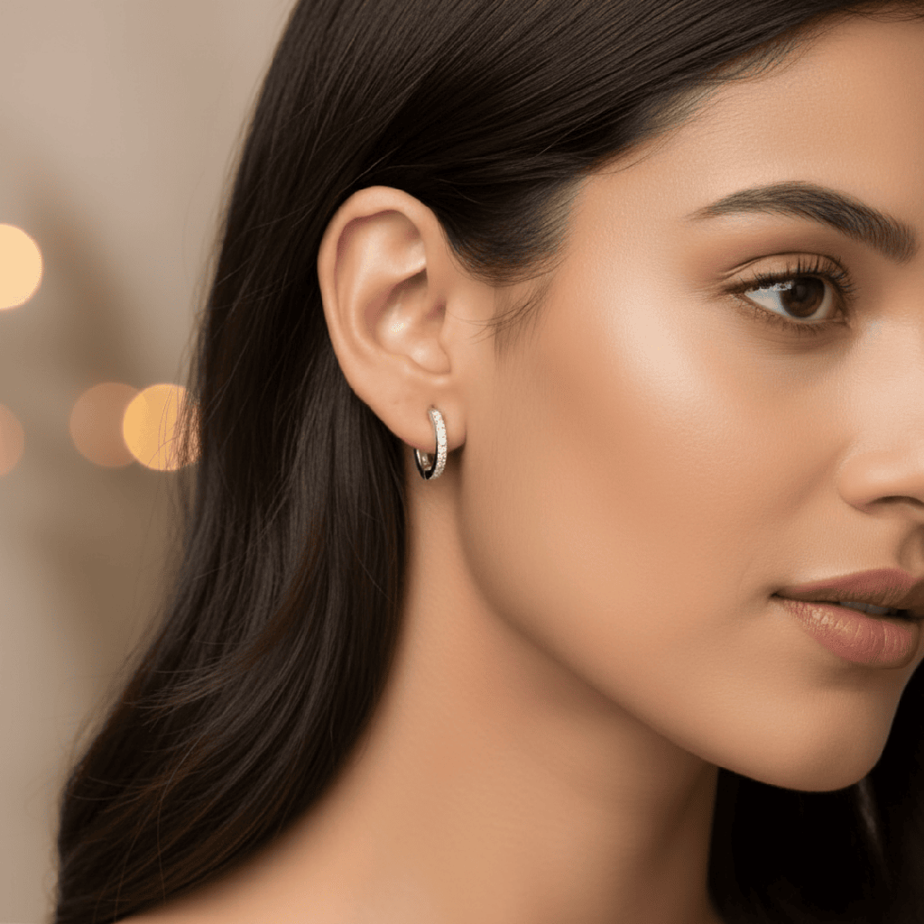 Elegant One Line Zircon Earrings : ES003-ElegantOnelinezirconEarrings