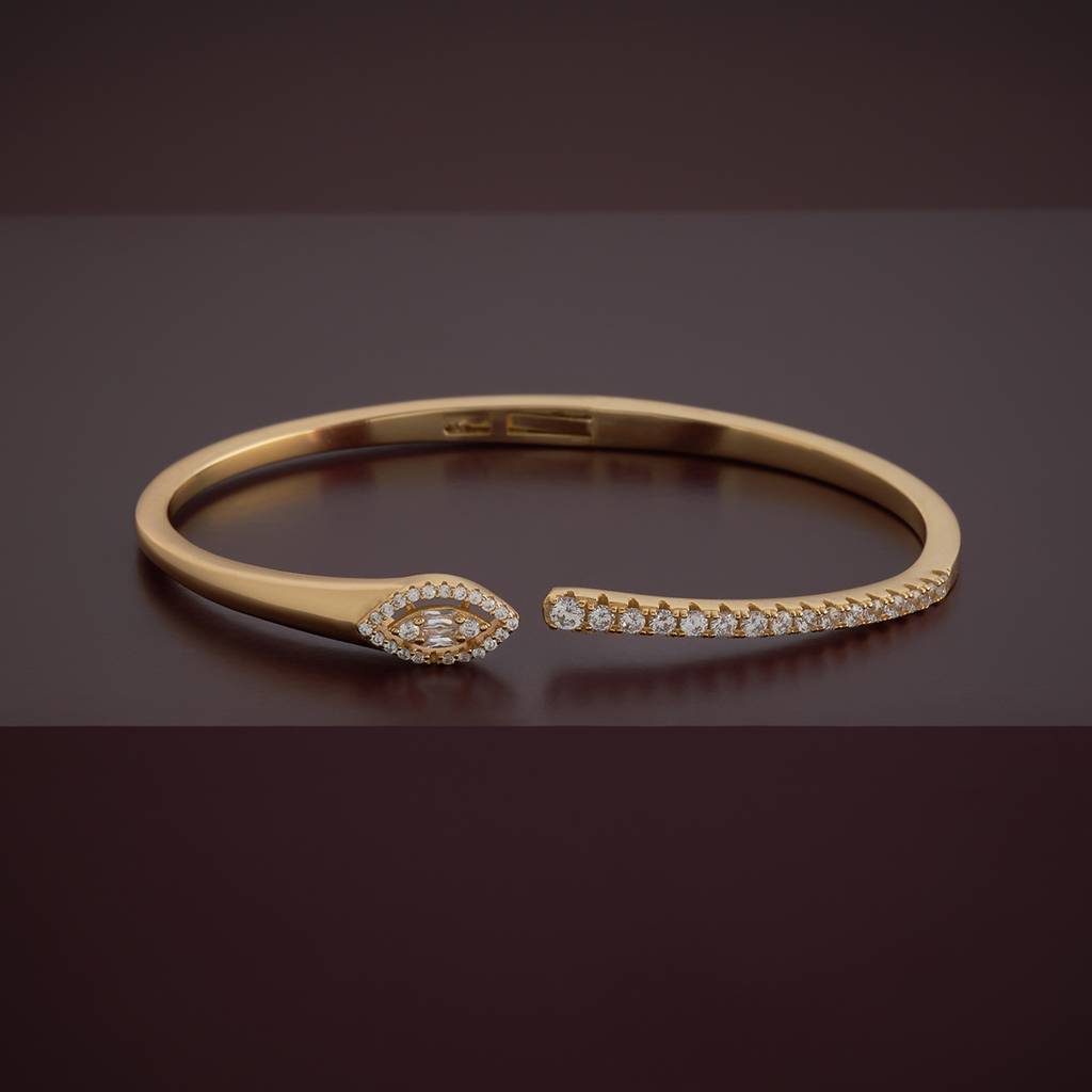 White Gold - Plated Office Wear Silver Kada - 436549 : 436549