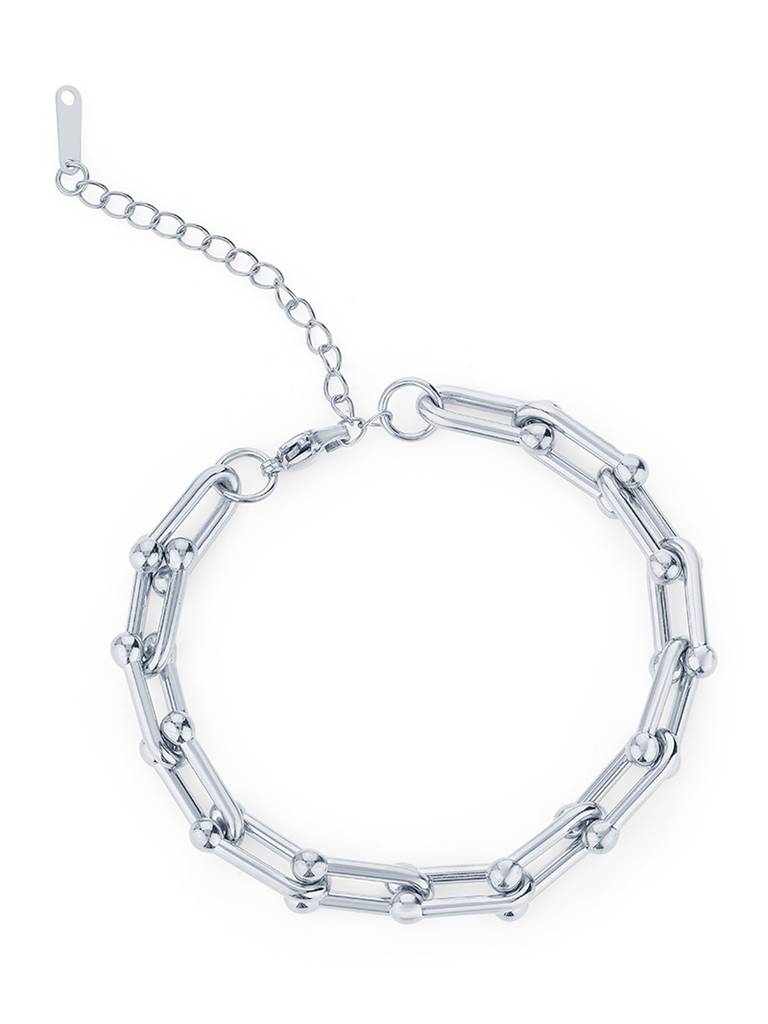 Orb Link Bracelet Stainless Steel Waterproof & Anti-Tarnish : B64SJSS0S