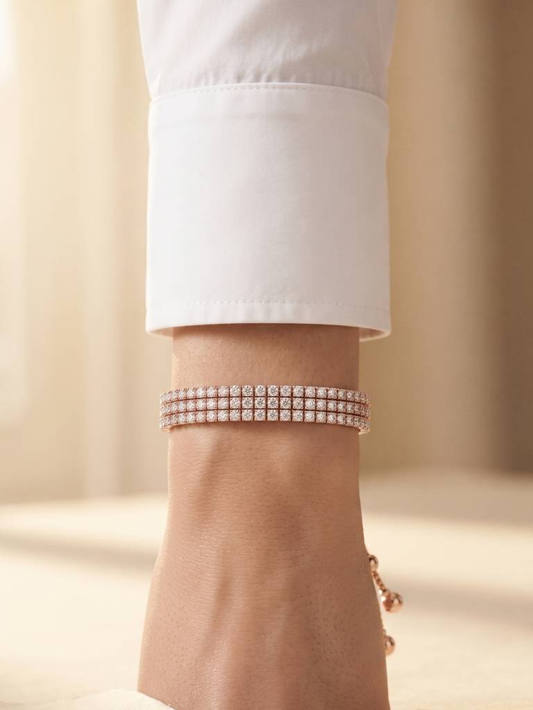 925 Silver Roselle Radiance Bracelet For Women : BR-71