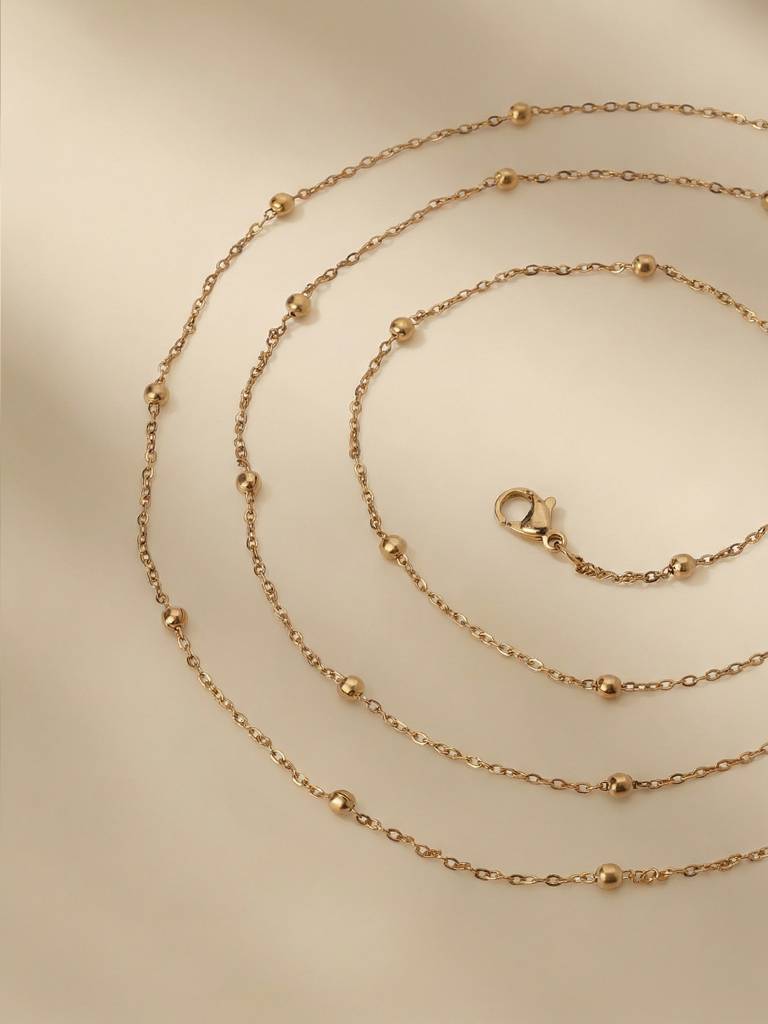 Subtle Linear Bead Accent Waist Chain For Women - Waterproof & Anti-Tarnish : W0012