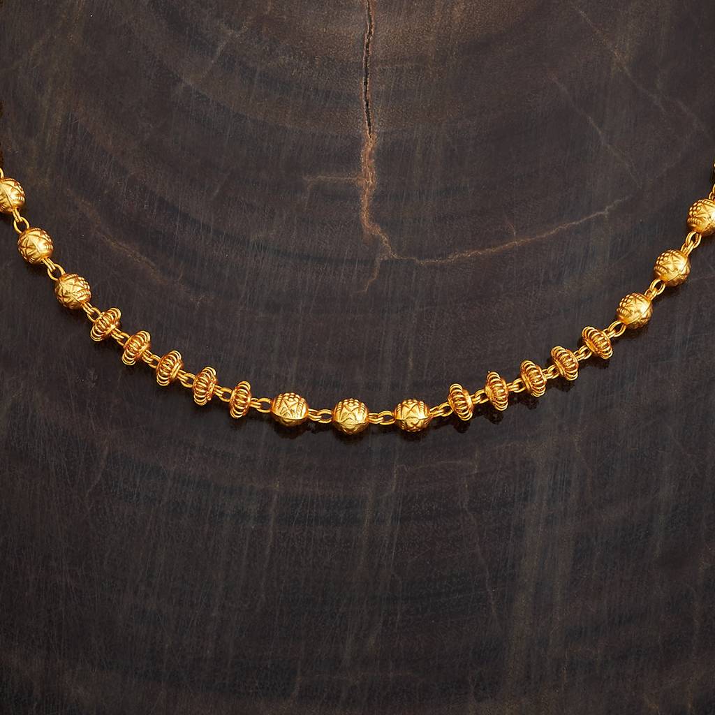 Ruby-Green Gold - Plated Festive Temple Chain - 427028 : 427028