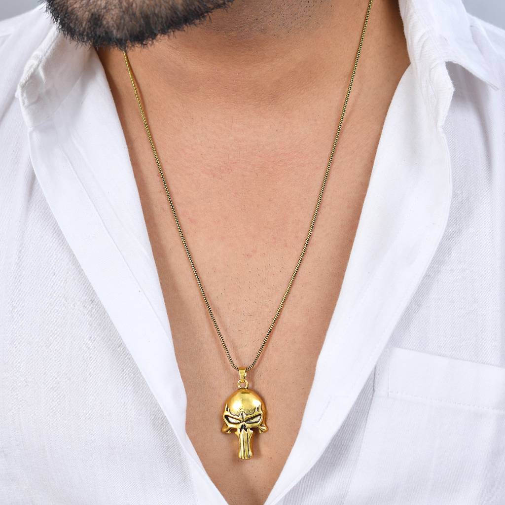 Statement The Golden Skullmark Mens Pendant : 8905124565584