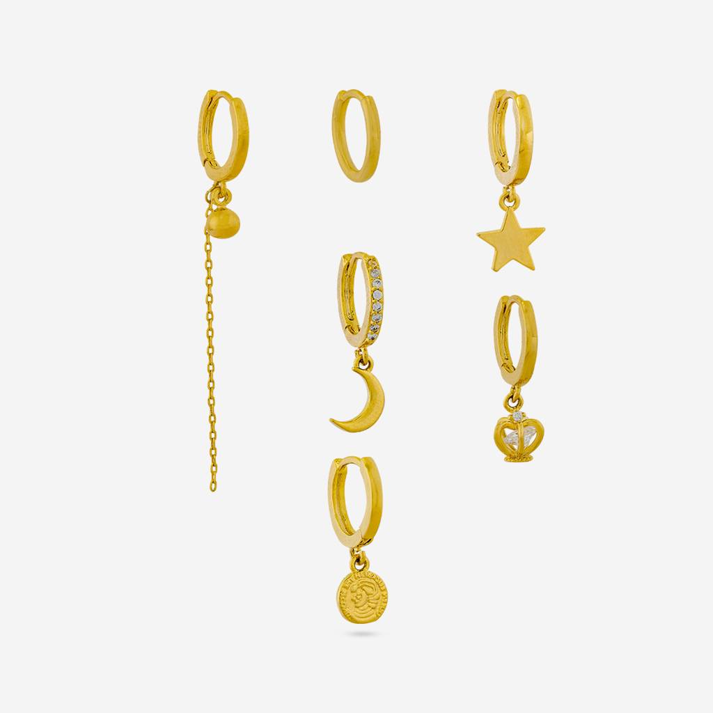 White Gold - Plated Casual Wear Trendy Zircon Earring - 460228 : 460228