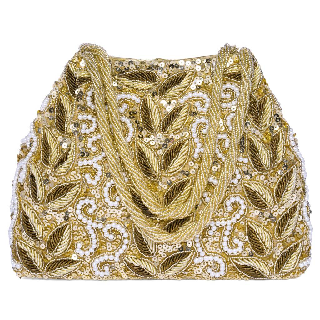 Potli Bags For Women Evening Bag Clutch Ethnic Bride Purse With Drawstring (P17Br) : P17G