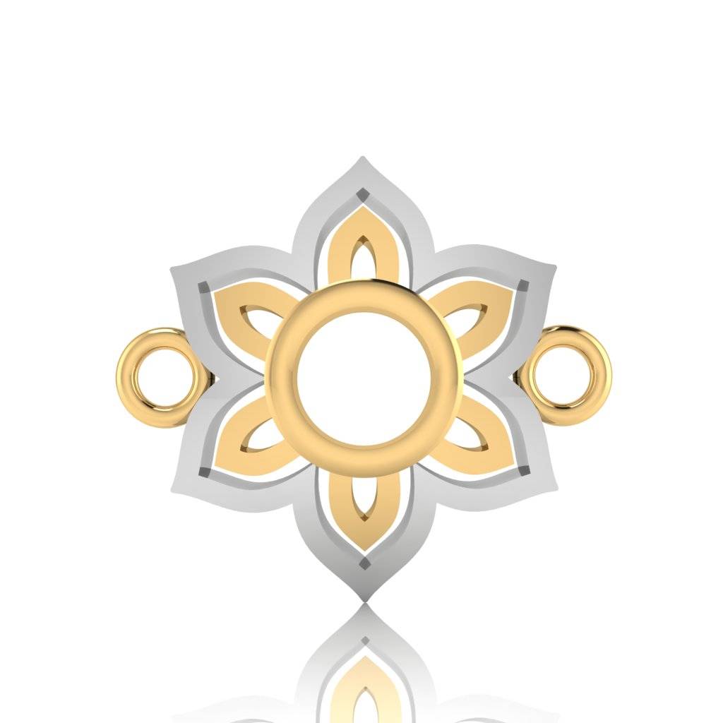 Floral Star 925 Sterling Silver Rakhi For Brother : RB-0008