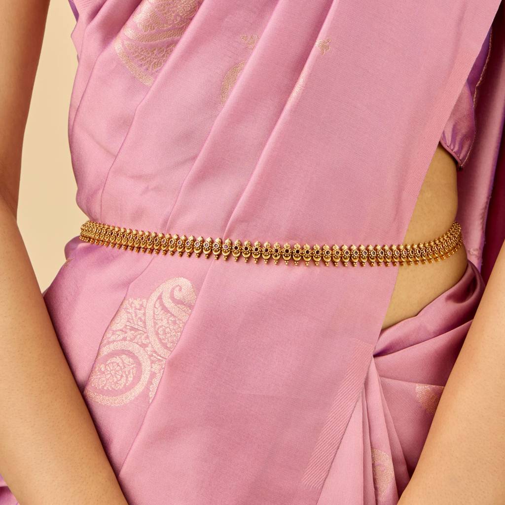 Ruby Gold - Plated Festive Antique Belt - 445557 : 445557