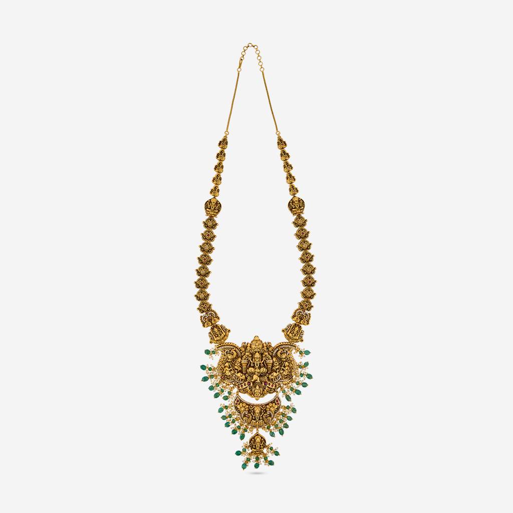 Ruby-Green Gold - Plated Bridesmaid Antique Necklace - 474024 : 474024