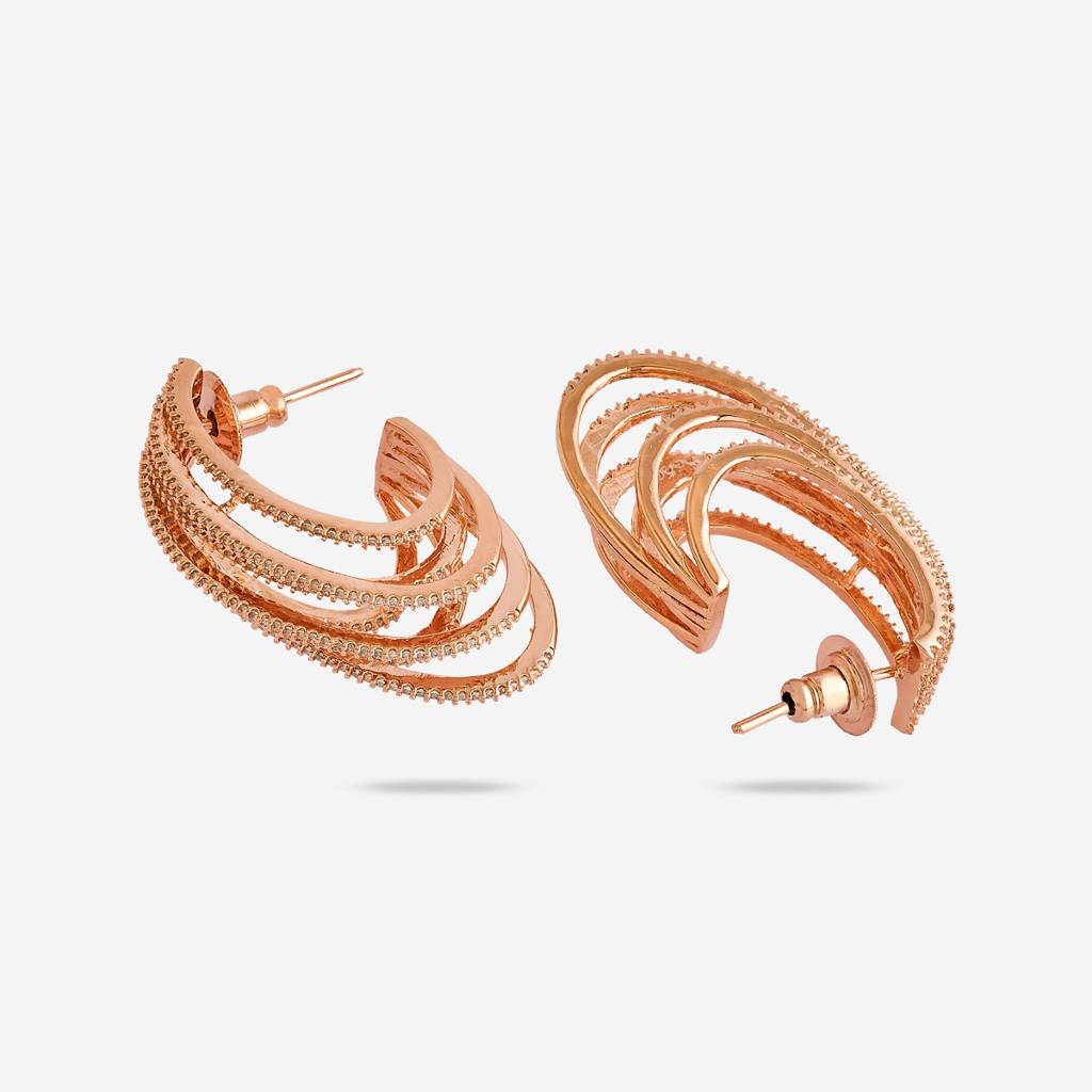 Plated Casual Wear Zircon Earring - 409809 : 409810