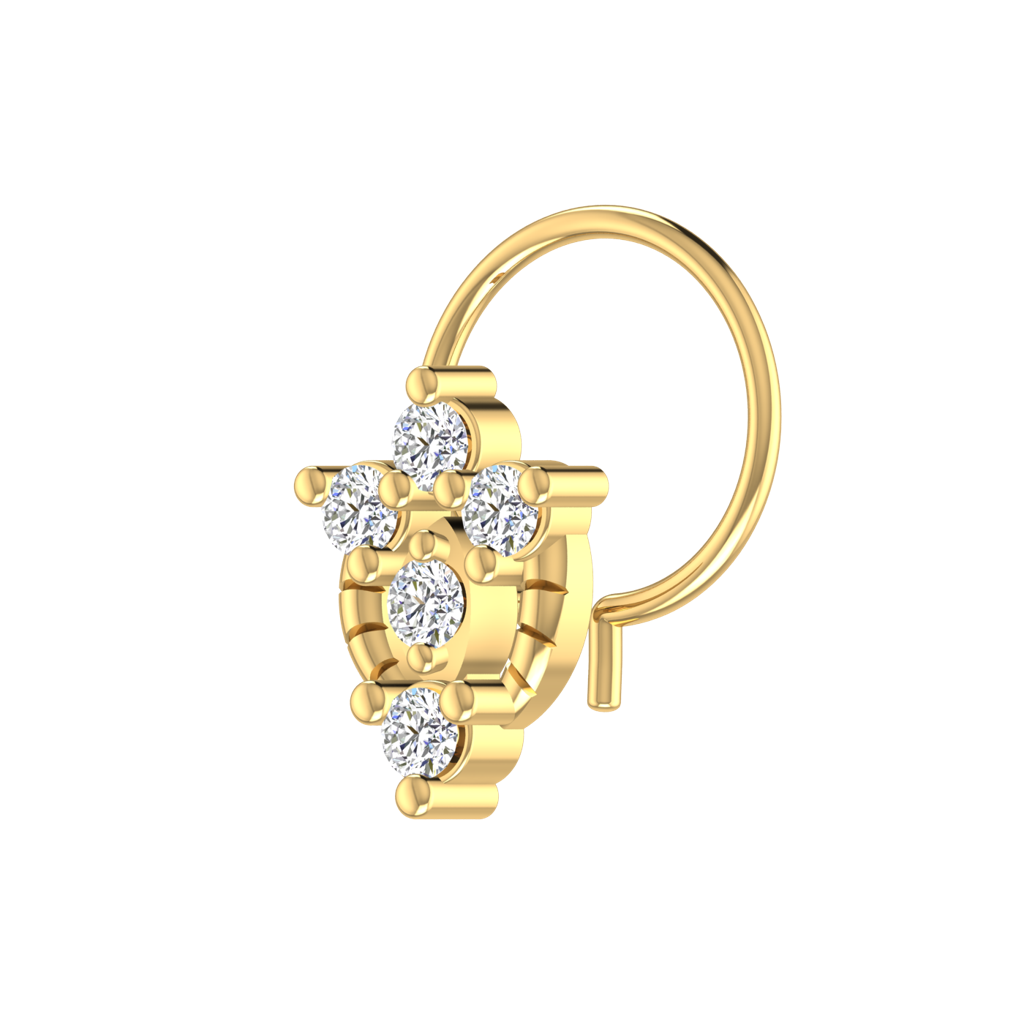 Avsar 9K Bis Hallmarked | Nosepin For Women/Girls |  Avno266 : AVNO266YC