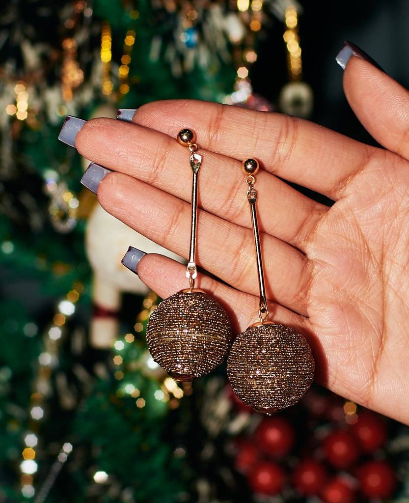 Glam Drops Earrings : ES14267-G-BRN