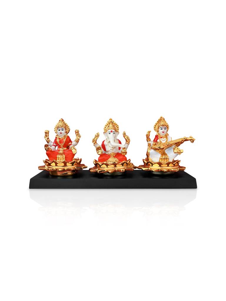 Lakshmi Ganesh Saraswati Idol Set : BEGFT238