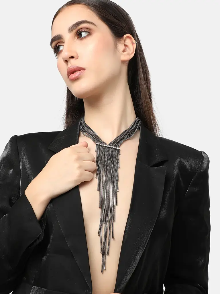 Suse-Gold Plated Designer Stone Party Necklace For Women : SOHNCK4945