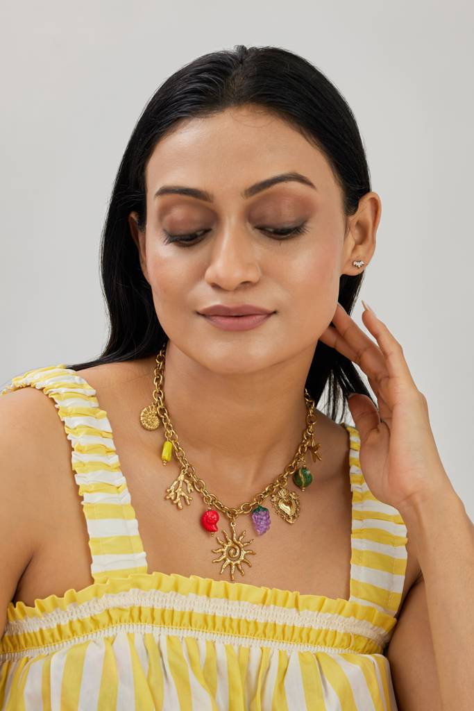 Coastal Sea Necklace - Waterproof, 18K Gold Plated : SS_NECKLACE_COASTAL_SEA_GOLD