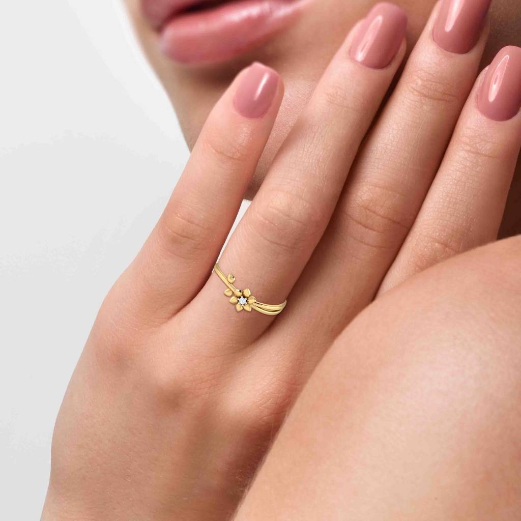 Petal Pop Diamond Ring : 14kYellowZNR8F10