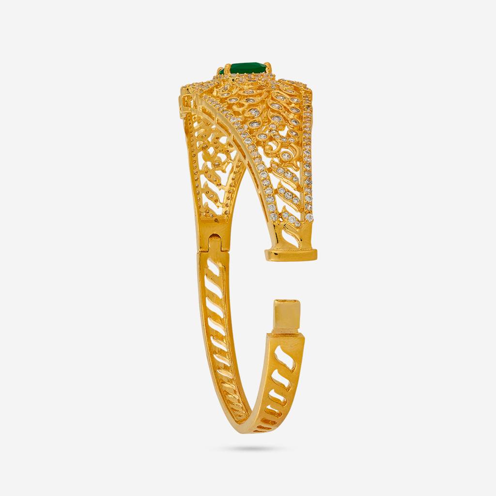 Green Gold - Plated Party Wear Zircon Kada - 457539 : 457539
