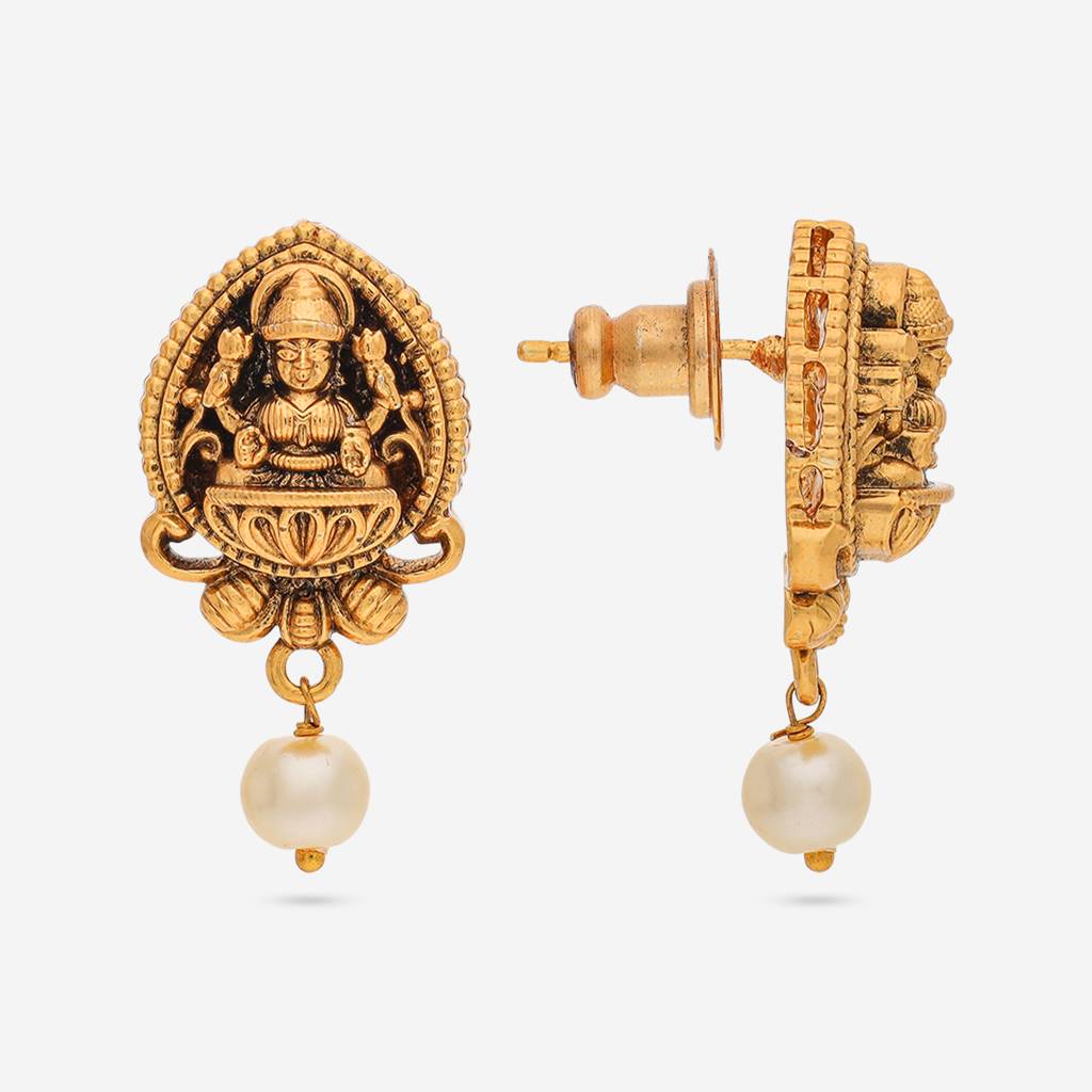 Pearl Gold - Plated Festive Antique Earring - 452817 : 452817