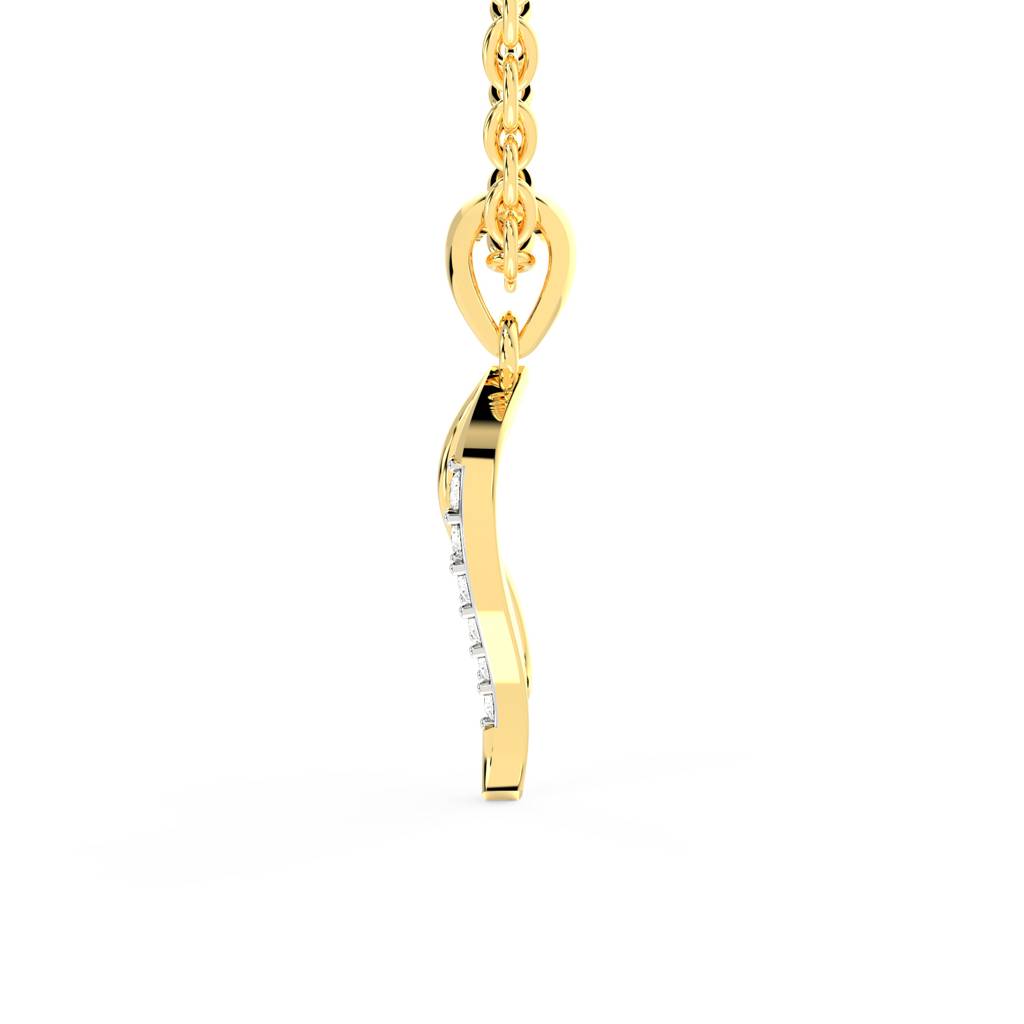 Spiritual Ganesha Diamond Solitaire Pendant In Gold Plated : SQQCPD0009-PD-925S-0.08CT