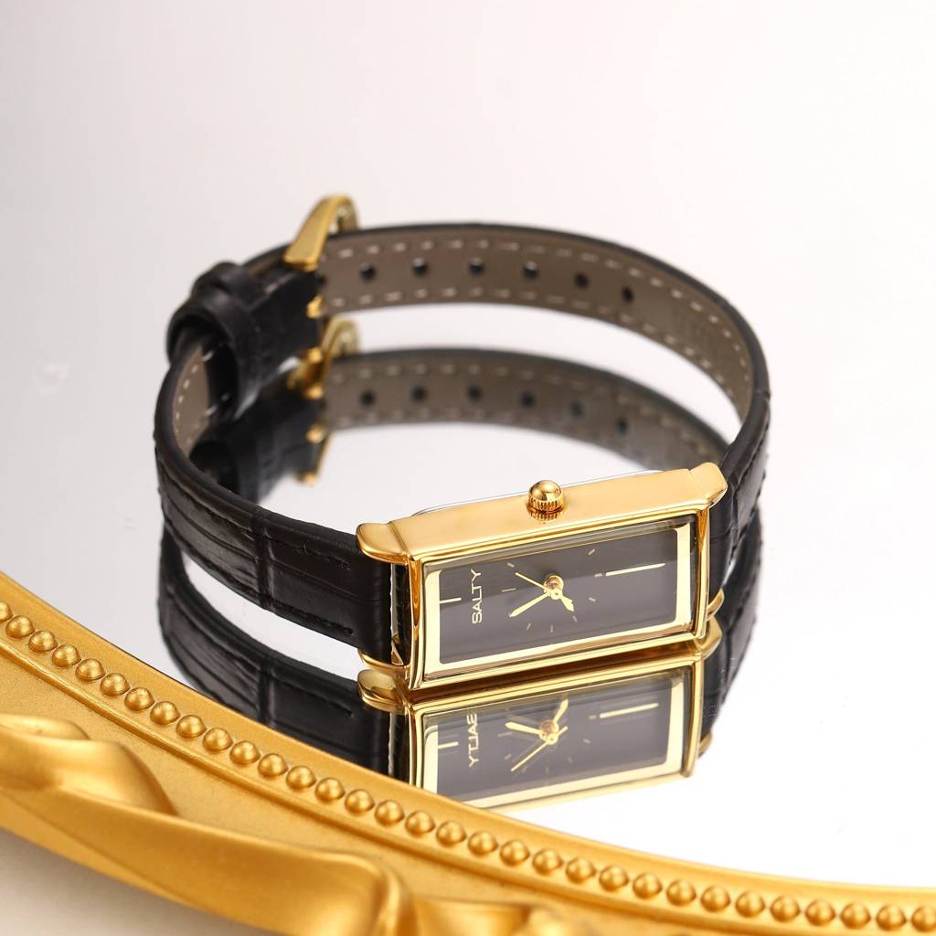 Water Resistant Leather Strap Watch : WT-S-0033-BK-BK