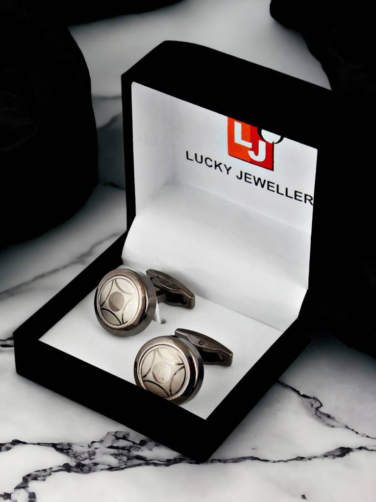 Men Jewellery Sleeve Button -- Cuff Shirt Button, Blazer Cufflinks Pair Set For Men : 500-CHC4-1070-S