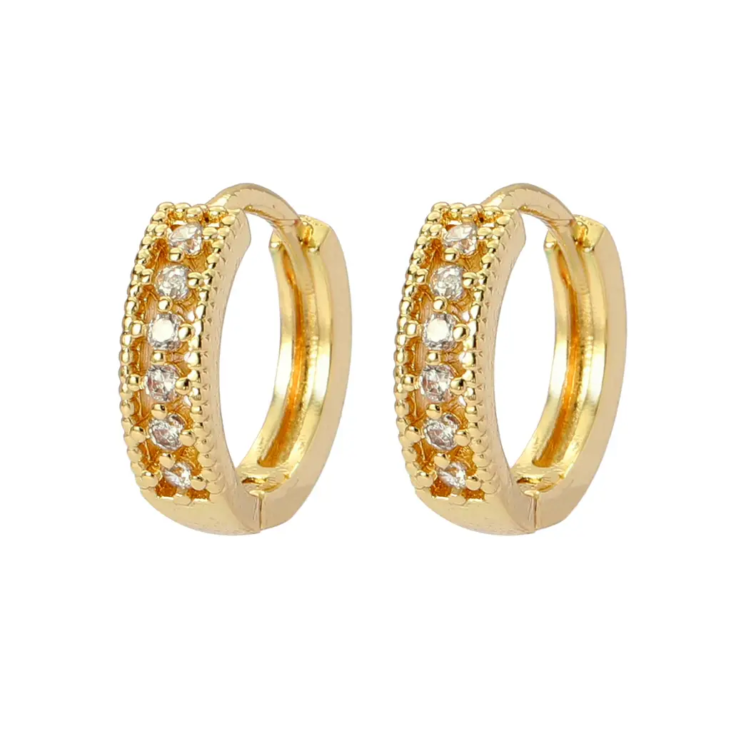 Shining Line Of Stones Earring : ES14569-G